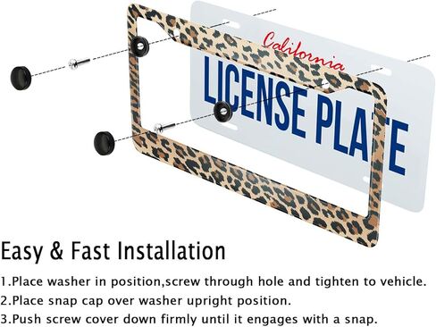 Smooffly License Plate Frame Retro Camping Camper License Plate Frames Decorative Car Tag Frames Aluminum Metal License Plate Holder for US Canada Standard 12.2 x 6.3 Inch in Saudi Arabia