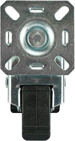 عجلات قفل بلوحة دوارة شديدة التحمل مقاس 2 بوصة من مادة TPR بوزن 551 رطلاً، 4 عبوات (4 مع فرامل) - رمادي فضي in Kuwait