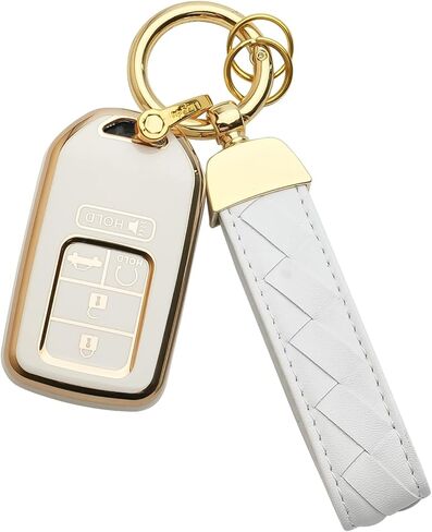 سلسلة مفاتيح بغطاء مفتاح Honda Key Fob مناسبة لمفتاح Accord Civic CRV Pilot Odyssey Passport الذكي عن بعد، حافظة مفتاح ذكي (أخضر) in Kuwait