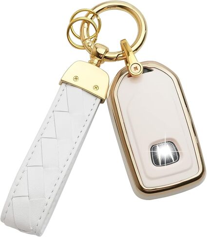 سلسلة مفاتيح بغطاء مفتاح Honda Key Fob مناسبة لمفتاح Accord Civic CRV Pilot Odyssey Passport الذكي عن بعد، حافظة مفتاح ذكي (أخضر) in Kuwait