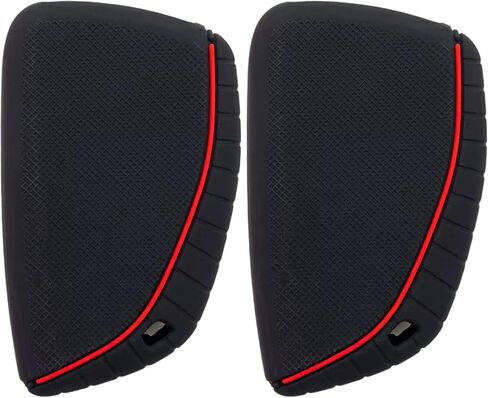 KARLOTLAND for Silicone Rubber Key Fob Cover (6 Buttons) Compatible with 2021 2022 2023 Chevrolet GMC Yukon Suburban Tahoe (2ps Black) in Saudi Arabia