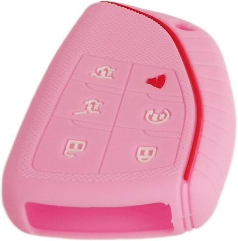 KARLOTLAND for Silicone Rubber Key Fob Cover (6 Buttons) Compatible with 2021 2022 2023 Chevrolet GMC Yukon Suburban Tahoe (2ps Black) in Saudi Arabia