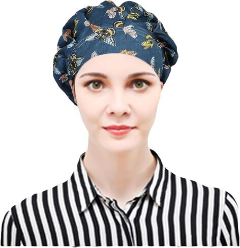 DREYOLIFE 3 Piece Bouffant Hats Cotton Sweatband Value Set in Saudi Arabia
