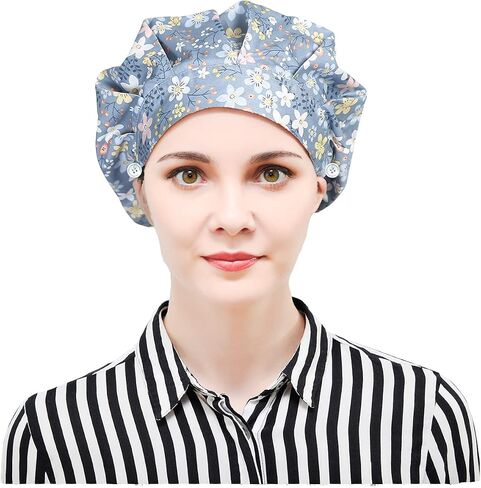 DREYOLIFE 3 Piece Bouffant Hats Cotton Sweatband Value Set in Saudi Arabia