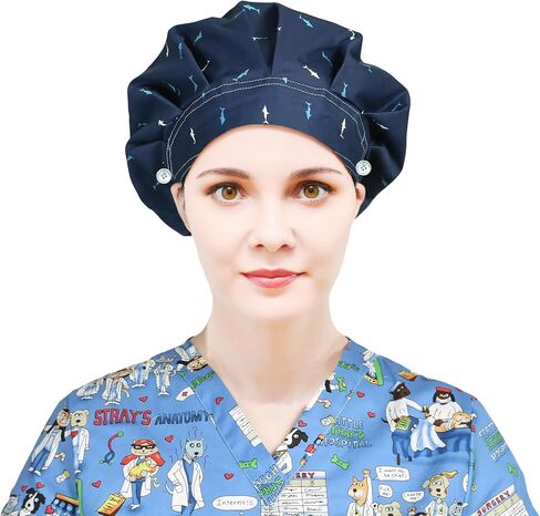 DREYOLIFE 3 Piece Bouffant Hats Cotton Sweatband Value Set in Saudi Arabia