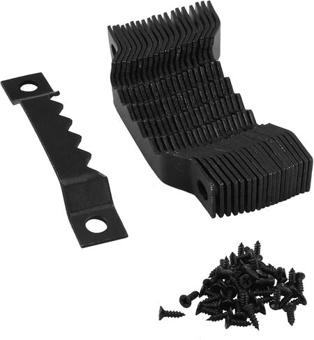 50 Pcs Small Sawtooth Picture Hangers with 100 Screws, Metal Photo Frame Hangers for Picture Frame Painting Clock Artwork Home Decoration, Black in Saudi Arabia