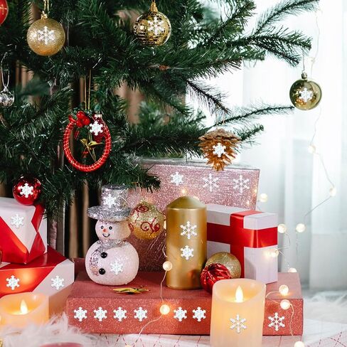 100pcs Christmas Snowflake Decorations, Small Snowflakes for Crafts Christmas Resin Snowflake Mini Snowflake Ornament for DIY Craft Winter Party Christmas Party Decoration in Saudi Arabia