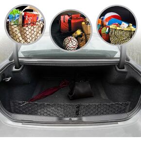 Envelope Style Trunk Mesh Cargo Net for Dodge Charger 2011-2023 - Car Accessories - Premium Trunk Organizers and Storage - Cargo Net for Sedan - Vehicle Carrier Organizer for Dodge Charger