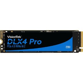 VisionTek 2280 M.2 DLX4 Pro SSD - 512GB - PCIe Gen 4.0 x4 NVMe - 5200MB/s Read, 4775MB/s Write – Laptops, Gaming PCs, Compatible Consoles