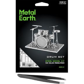 Metal Earth Drum Set 3D Metal Model Kit Bundle with Tweezers Fascinations