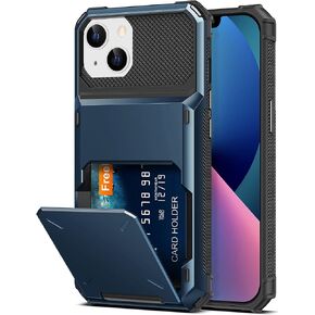 TITACUTE for iPhone 13 Pro Max Case Wallet 4 Credit Card Holder Flip Cover Design ID Slot Back Pocket Dual Layer Anti-Scratch Hard Shell Protective Bumper for iPhone 13 Pro Max 6.7 Rose Gold