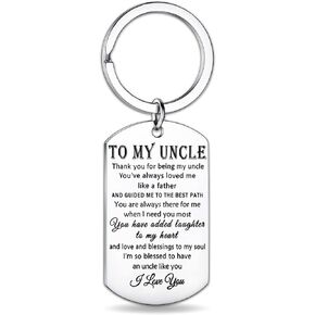 Cool Fathers Day Keychain Uncle Gifts from Niece Best Uncle ever Gift from Nephew Funny Gift for Uncles Birthday Christmas Men Key Chains