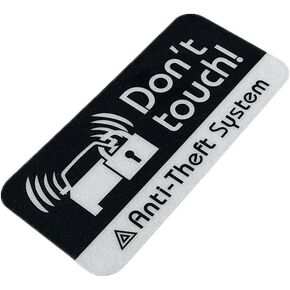 2X Car Styling Vinyl Tape Warning DO NOT Touch Anti-Theft System Auto Window Sticker Decal (70x33mm)