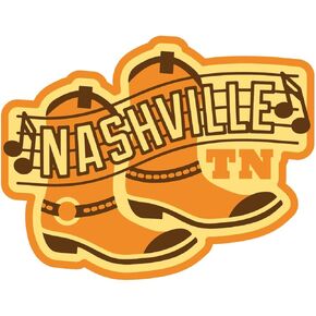 Nashville Sticker - Weatherproof Vinyl Tennessee Souvenir Decal