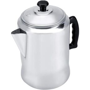 Aluminum Alloy Coffee Percolator Coffee Maker Pot Percolator Tea Kettle Stove Top Coffee Percolator with Lid for Home Outdoor