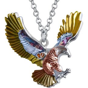 Enamel Alloy Novelty Eagle Necklace Hawk Pendant Birds Jewelry Gifts for Women Girls Kids Charms