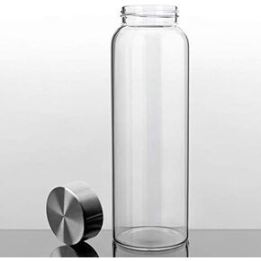 Kablo 21 oz Glass Water Bottle, 100% Borosilicate Glass, BPA Free, Leak-Proof Stainless Steel Lid, Wide Mouth, Eco-Friendly (2nd Generation)