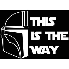 – This is The Way Helmet Sticker – Vinyl Decal for Laptop – Removable Waterproof Sticker for Waterbottle – Useable Indoor and Outdoor for Wall – Easy use for Car, SUV & Van – MAZ 383
