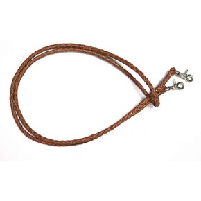 Braided Leather Roping Reins 4 Plait Snap