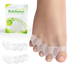 4 Pair Toe Separator,Bunion Corrector for Women Men Toe Spacers to Correct Bunions Toe Straightener Toe Stretcher Big Toe Correctors Gel Toe Separators (Transparent color+M)