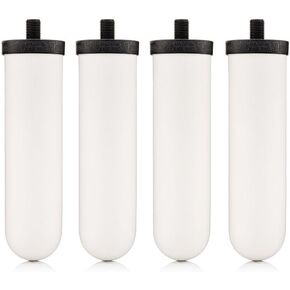 British Berkefeld Doulton 8674 Ultra Sterasyl Ceramic Filter Candle for Countertop Gravity Water Filter System Short Mount 7" - 4 Pack