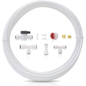 Waterdrop KITB 1/4" Water Line Connection Kit for WD-10/15/17UB Series, WD-G2/G3 RO System and iSpring, APEC, Express Water, Home Master Reverse Osmosis System, Connect it to Fridge/Ice Maker