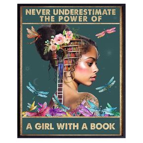 Classroom Decor African American Wall Art - Black Woman - Middle School Teen, Black women, Black Girl Wall Art - Educational Motivational poster Wall Decor, positive Black Wall Art - Teacher Supplies