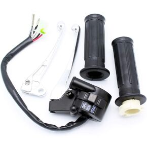 PW50 Throttle Housing Start Switch Handlebar Accelerator Twist Grip Set Compatible with Yamaha PW50 PY50 Peewee Y-Zinger Control Left Right Brake Lever