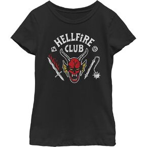 Fifth Sun Kids Stranger Things Hellfire Cut Girls Short Sleeve Tee Shirt