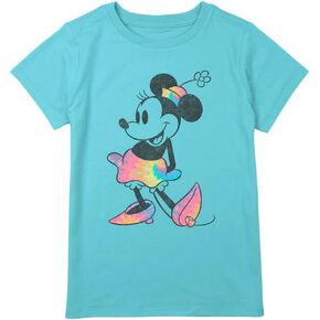 Disney Plus Size Classic Mickey Tie Dye Minnie Girls Short Sleeve Tee Shirt