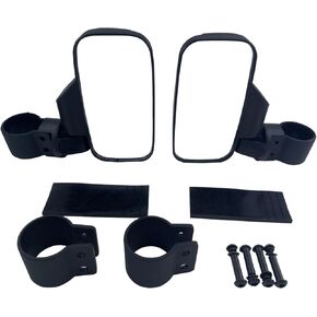 UTV Adjustable Side Mirror Set 1.75" - 2" Backet for UTV RZR XP1000 RZR 900,Polaris Ranger RZR, Can Am Commander, Maverick, Gator, Rhino