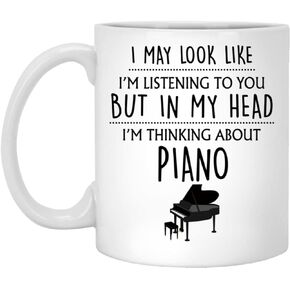 Piano Gift, Piano Mug, Funny Pianist Gifts For Him, Her, Men, Women, Friend, Piano Player Gifts, Gift For Piano Lover, Playing My Piano Mug 11oz