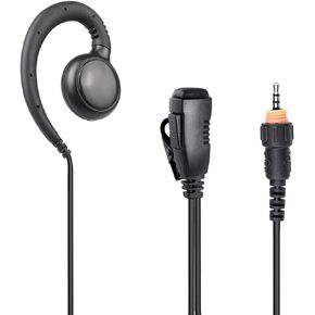 Radio Earpiece, 3.5mm 1-Pin C Shape Walkie Talkie Earpiece with PTT Mic Compatible with Motorola CLP1010, CLP1040, CLP1060 Two Way Radios Headphone Headset