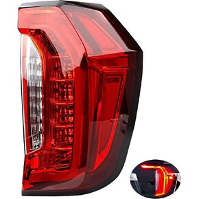 Full LED Taillights, Compatible with 2021-2024 GMC Yukon SLE SLT AT4 Denal, Replace 84816393 Led Driving Reverse Brake Turn Signal Lighting Rear Right Passenger Side Outer Tail Lights Assembly