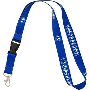 Desert Cactus Eastern Illinois University Lanyard EIU Panthers Car Keys ID Badge Holder Keychain Detachable Breakaway Snap Buckle (Blue)