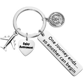 HOLLP Retirement Gifts Air Force Retired Keychain Military Retirement Gifts for Air Force Veteran