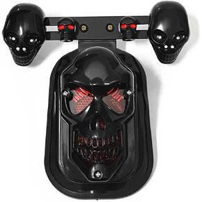 Motorcycle Skull Tail Brake Stop Light Taillight + 2 LED Turn Signal Lamp Cafe Racer Black For Harley Yamaha Suzuki Ducati Kawasaki