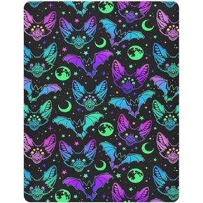 Halloween Bats Crib Sheets Soft Breathable Fitted Baby Crib Sheets Mattress Cover for Girl Boys, 52" x 28" x 9"