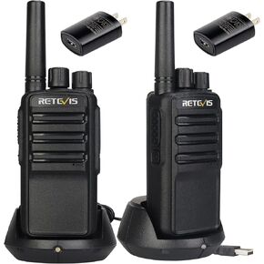 Retevis NR10 Portable 2 Way Radios,Noise Cancelling Two Way Radio USB-C Charging,VOX,License Free Walkie Talkies for Road Trip Camping Hiking(2 Pack)