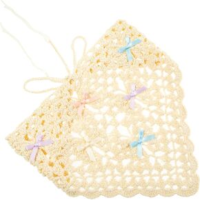Handmade Crochet Triangle Bandana with Cute Animal Patterns Elegant Adorable Kerchief