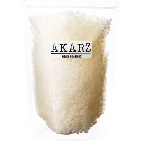 AKARZ White Beeswax (1000g) Organic Natural Pure for DIY Lip Balms Lotions Candles Bees Wax Pastilles in Kuwait