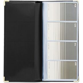 Rolodex Business Card Book 96-Card, Black and Gold (67473)