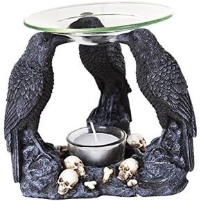Pacific Giftware Ravens Crow Scented Oil Warmer Diffuser Collectible Figurine