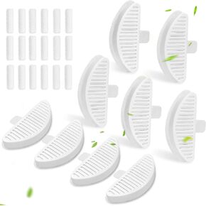 Cat Water Fountain Filters for Wireless Operated Cat Water Fountain 67oz/2L, 6 Pack Replacement Filters & 12 Pack Replacement Filter Sponges for 67oz/2L Automatic Cat Water Dispenser
