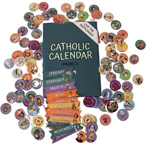 Catholic Calendar Magnet Set - Family Planning - Organization - Liturgical Living - Saints and Feast Days - Reusable Magnets