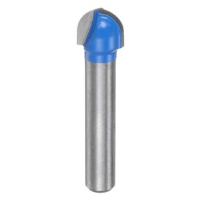 Router Bit Core Box 1/4 Shank 3/8 Inch Cutting Dia. Round Nose Router Bit 2 Flutes Carbide Cove Box Cutter for Carpentry Woodworking Milling Cutter Tool