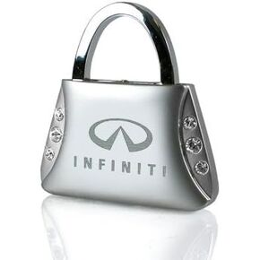 Infiniti Purse Shape Keychain W/6 Swarovski Crystals