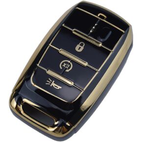 Gloss Smart Remote Key Fob Case Cover Protector for Ram 1500 2500 3500 2019 2020 2021 2022 2023 2024 4 Buttons