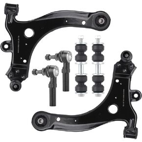 Front Lower Control Arms w/Ball Joint Outer Tie Rods Sway Bars for 2000-2016 Chevy Impala, Buick Lacrosse/Allure, Pontiac Grand Prix, Buick Regal/Century, 1998-2002 Oldsmobile Intrigue (6pc)