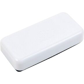 J&J Worldwide Magnetic Glass Dry Erase Whiteboard Eraser, Max Clean Dry Eraser, Magnetic, 4.4"x2.0", Premium Glass Whiteboard Eraser